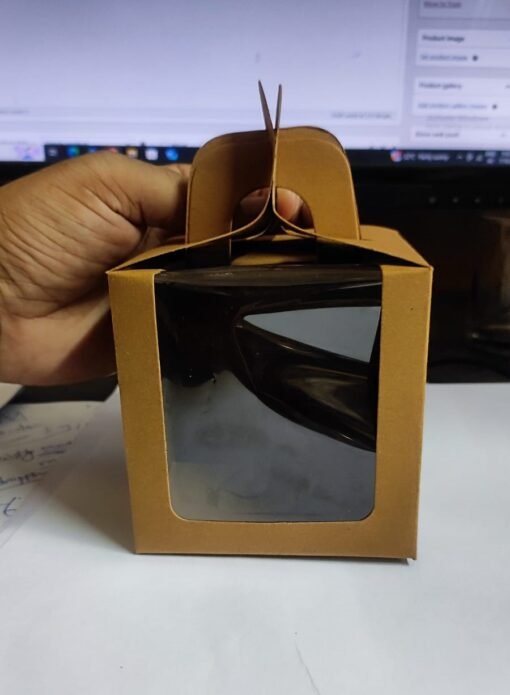 Vedini Paper 5 PCS Candle JAR GIFT BOX PACKAGING (Lock & Flowers) (H- 9cm W- 9cm L- 9cm)(5 pc) - Image 2