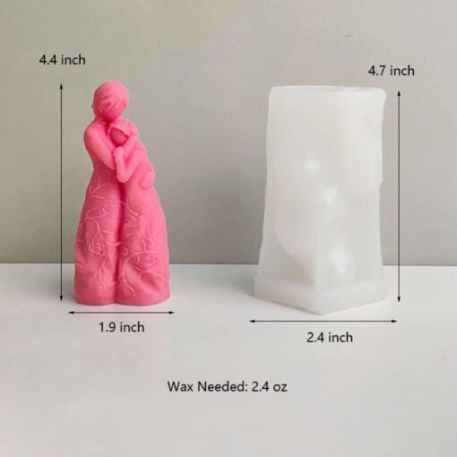 Vedini Mother and Daughter Candle Molds I 3D Abstract Love & Grow Up Silicone Wax Epoxy Mould I for DIY Handmade Ornament, Cake Décor, Aromatherapy, Soap, Resin Art Craft Making, Home Decoration - Image 2