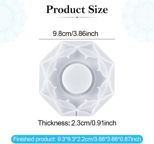 Lotus Blossom Candle Holder Silicone Mold
