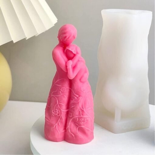 Vedini Mother and Daughter Candle Molds I 3D Abstract Love & Grow Up Silicone Wax Epoxy Mould I for DIY Handmade Ornament, Cake Décor, Aromatherapy, Soap, Resin Art Craft Making, Home Decoration