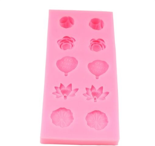 Vedini Lotus pond Flower Silicone Molds Lotus Root Lotus Leaf Fondant Mold for Cake Decoration Chocolate Cupcake Topper Candy Sugar Craft Polymer Clay Gum Paste 53-75 - Image 7