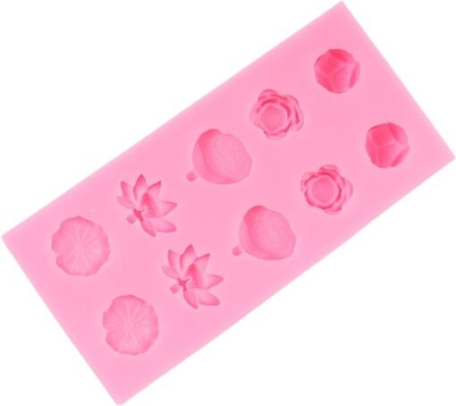 Vedini Lotus pond Flower Silicone Molds Lotus Root Lotus Leaf Fondant Mold for Cake Decoration Chocolate Cupcake Topper Candy Sugar Craft Polymer Clay Gum Paste 53-75 - Image 6