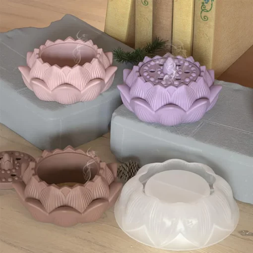 Vedini Lotus Jar Silicon Mold 5247