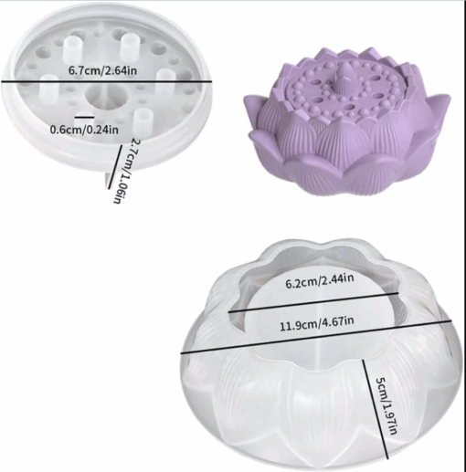 Vedini Lotus Jar Silicon Mold 5247 - Image 3