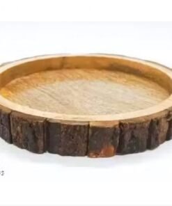 Vedini Sheesham Wood Handcrafted Wooden Serving Tray, Portable Wooden Platter, for Food, Coffee,or Beverages - Large