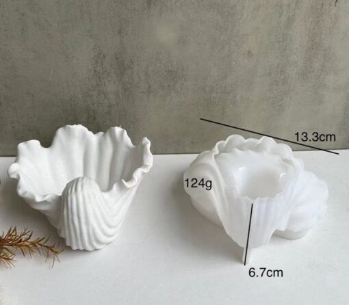 Vedini Silicone Shell Pots Molds Plaster Shell Mold Storage Mold Epoxy Silicone Plaster Mold Flower Pot Candle Cups MOld 5357B