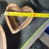 wooden candle soy wax bowl heart