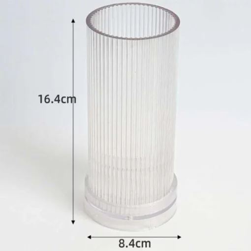 Vedini 6 Inch * 3 Inch Stripped Candle Pillar Polycarbonate Mold For Making Candles