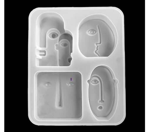 Vedini Human Face Shape 3D Fondant Silicone Wax Mold I for Handmade Ornament Candles Aromatherapy Plaster, Soap, Clay, Resin Casting, Art Craft Gift Making - Image 3