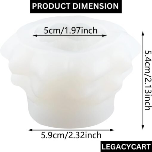 Vedini 3D Lotus Silicone Scented Candle Mold Flower Silicone Mold Aromatherapy Candle Molds for Candle Making Supplies Soap Molds Resin Molds Home Decor AI017 Floral Silicone Molds for Resin Epoxy Cement Gypsum (PACK OF 1) AI017 - Image 7