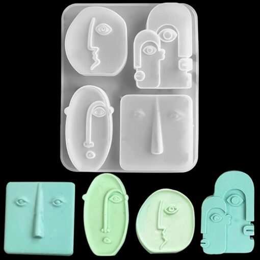 Vedini Human Face Shape 3D Fondant Silicone Wax Mold I for Handmade Ornament Candles Aromatherapy Plaster, Soap, Clay, Resin Casting, Art Craft Gift Making - Image 5