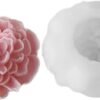 Vedini Flower Shaped Wax Candle Molds Scented Aromatherapy Making Mold Handmade Ornament Mold AI018