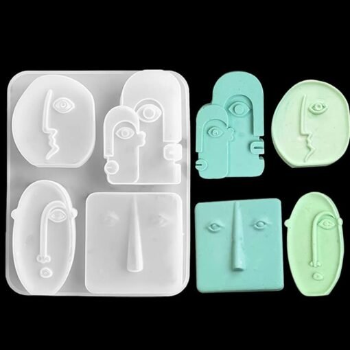 Vedini Human Face Shape 3D Fondant Silicone Wax Mold I for Handmade Ornament Candles Aromatherapy Plaster, Soap, Clay, Resin Casting, Art Craft Gift Making - Image 7