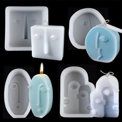 Vedini Human Face Shape 3D Fondant Silicone Wax Mold I for Handmade Ornament Candles Aromatherapy Plaster, Soap, Clay, Resin Casting, Art Craft Gift Making - Image 4