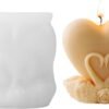 Vedini Heart Shape Candle Molds, Non-Stick Crafting Tool, Candle Making Equipment 9x8.2cm/3.54x3.23 Inches Creative Heart-Shaped Design for Family, Friends, and Colleagues AI050