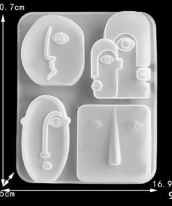 Alternative view of Vedini Human Face Shape 3D Fondant Silicone Wax Mold I for Handmade Ornament Candles Aromatherapy Plaster, Soap, Clay, Resin Casting, Art Craft Gift Making