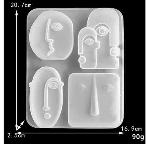 Vedini Human Face Shape 3D Fondant Silicone Wax Mold I for Handmade Ornament Candles Aromatherapy Plaster, Soap, Clay, Resin Casting, Art Craft Gift Making - Image 6