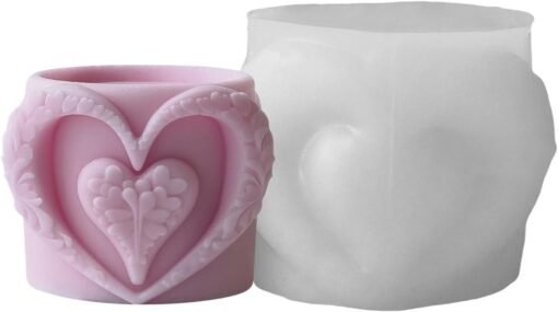 Vedini Love Heart Resin Jar Silicone Molds Cup Molds For Epoxy Resin Cup Pencil Cup Storage Jar Home Decoration - Image 4
