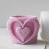 Vedini Love Heart Resin Jar Silicone Molds Cup Molds For Epoxy Resin Cup Pencil Cup Storage Jar Home Decoration