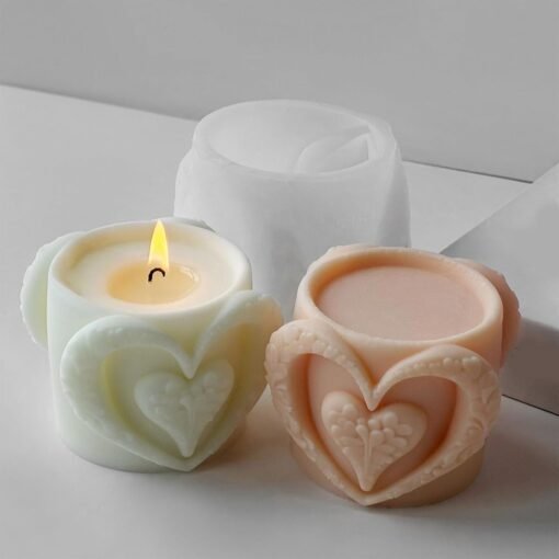 Vedini Love Heart Resin Jar Silicone Molds Cup Molds For Epoxy Resin Cup Pencil Cup Storage Jar Home Decoration - Image 5