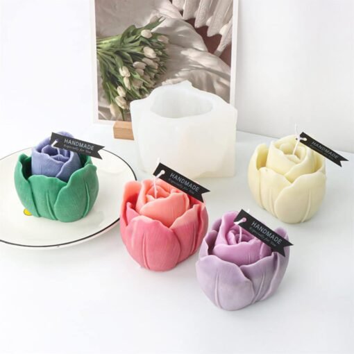Vedini Double Tulip Flower Mold for Candle  5256 - Image 6