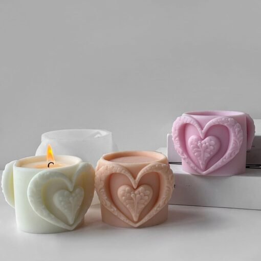Vedini Love Heart Resin Jar Silicone Molds Cup Molds For Epoxy Resin Cup Pencil Cup Storage Jar Home Decoration - Image 7