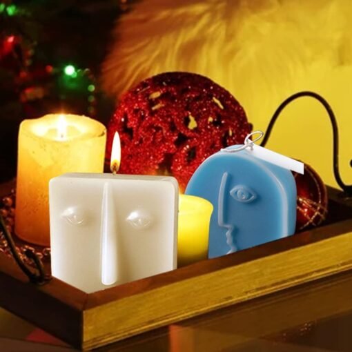 Vedini Human Face Shape 3D Fondant Silicone Wax Mold I for Handmade Ornament Candles Aromatherapy Plaster, Soap, Clay, Resin Casting, Art Craft Gift Making - Image 9