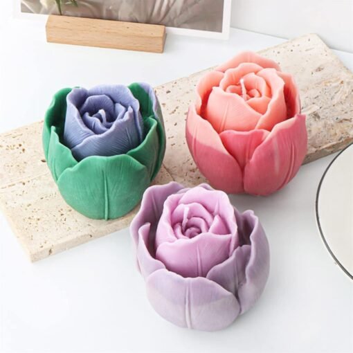 Vedini Double Tulip Flower Mold for Candle  5256 - Image 3