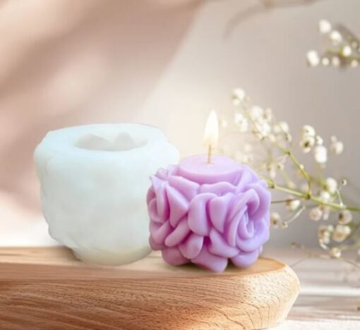 Vedini Rose Pillar Candle Silicone Mold AI021