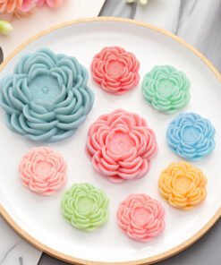 Vedini Medium 3D Stereo Lotus Dropping Glue Candle Mold DIY Resin Lotus Cake Baking Flower Silicone Mold AI068