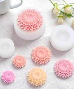 Alternative view of Vedini Medium Chrysanthemum Flower Fondant Cake Silicone Molds Cake Decorating Tools Candy Clay Chocolate Gumpaste Molds AI070