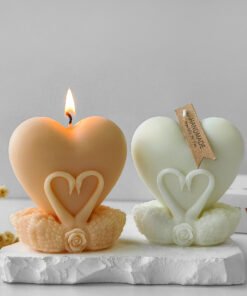 Vedini Valentine's Love Swan Heart Shape Silicon Candle Mold JKB-3127