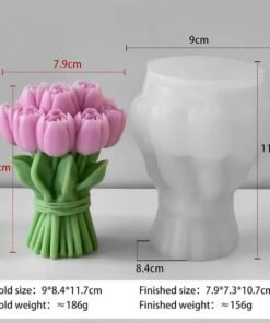 Alternative view of Vedini Bunch Of Tulip Candle Silicon MOULD WCM738