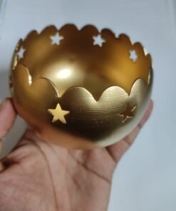 Vedini Star Brass Finish  Candle Bowl For Candle Making
