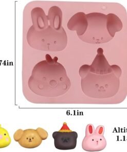 Alternative view of Vedini 4 Cavity Silicone Cake Mold, Cute Chicken Molds, Bear DIY Baking Handmade Soap Mold