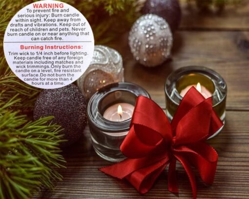 Vedini Candle Warning Stickers I White Circular Safety Sticker I Waterproof, Easy to Peel I Round Label for Candle Making DIY Candle Jars Container and Tins – 500 Pcs (1.5 Inch) - Image 4