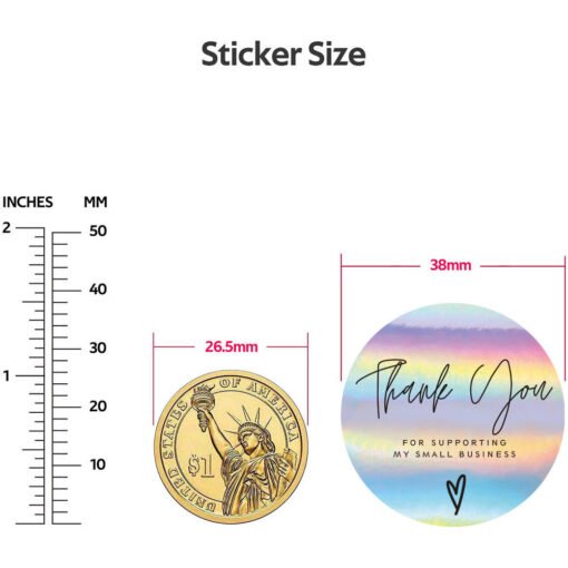 Vedini Sticker Hot Style 'Thank You' for Small Gift Boxes Custom Paper Sticker - Image 3