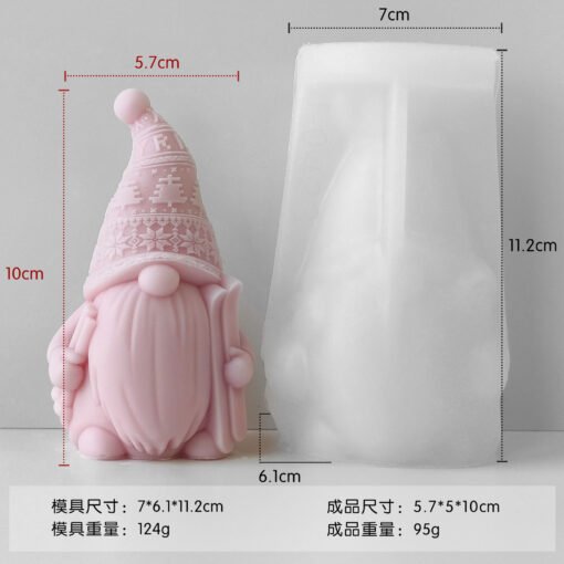 Vedini Dwarf Candle Silicone Mold – DIY Aromatherapy, Plaster & Resin Mold for Handmade Home Décor (JKB 2081 and 2082)) - Image 2