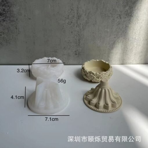 Vedini Lotus Concrete Candle Holder Mirror Silicone Mold JKB-2072 - Image 4