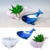 Vedini Whale Flower Pot Concrete Candle Cup Container Silicone Mold Plaster Whale Potted Plant Storage Jar Mold Epoxy Mold JKB-2071