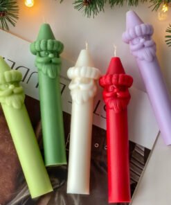 Vedini Santa Claus Candle Silicone Mold DIY Long Rod Christmas Candle Mold JKB-2095