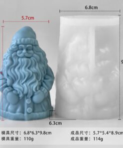 Santa Claus Candle Mold DIY Christmas Decoration Soap Resin Mold