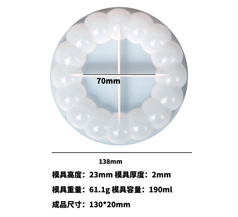 Vedini Bubble Tray Coaster Silicone Mold DIY Resin Stone Mold JKB-2083 - Image 3