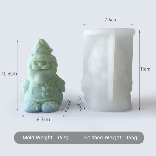 Vedini Christmas Santa candle mold DIY scarf Santa Claus aromatherapy candle plaster JKB-2086 - Image 2