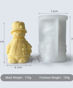 Alternative view of Vedini Snowman Candle Mold DIY Christmas Candle Stone Mold 2087