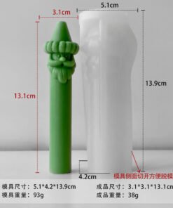 Alternative view of Vedini Santa Claus Candle Silicone Mold DIY Long Rod Christmas Candle Mold JKB-2095