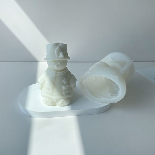 Vedini Snowman Candle Mold DIY Christmas Candle Stone Mold 2087 - Image 3