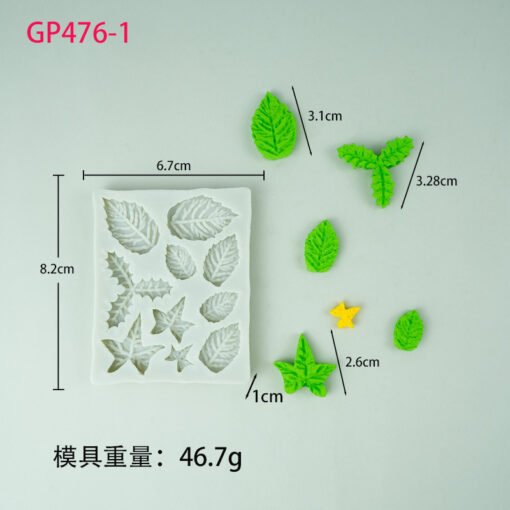Vedini Flowers and leaves embossed chocolate mold DIY cake decoration fondant clay handmade silicone mold jkb 2059