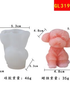 Vedini Cute small Puppy Dog simulation dog silicone mold DIY aromatherapy candle aromatherapy plaster ornaments silicone mold jkb 2057