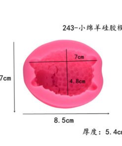 Alternative view of Vedini 3D Curly Sheep Silicone Mold- 1 cavities - Sheep mold silicone mold plaster mold Ice mold chocolate mold sheep candle mold sheep candle mold JKB-3000